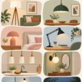 Un intérieur lumineux avec différents types de luminaires décoratifs