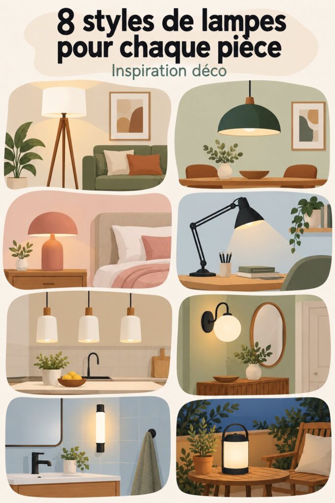 Un intérieur lumineux avec différents types de luminaires décoratifs