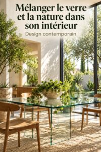 Un élégant vase en verre rempli de fleurs sauvages